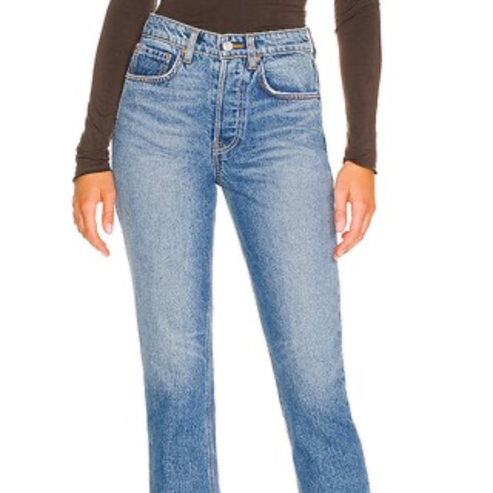 GRLFRND Karolina High Rise Straight Crop in Long Island